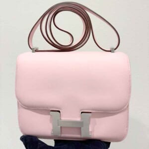 エルメス コンスタンスミニ ローズサクラ スイフト マットシルバー金具 K刻印