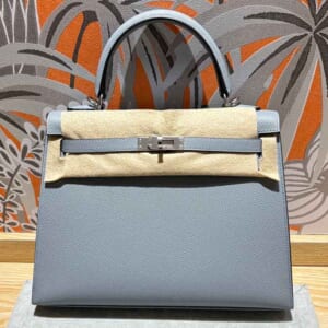 エルメス ケリー25 セリエ(外縫い) グリパンタン エプソン シルバー金具 刻印 新品