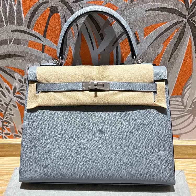 エルメス ケリー25 セリエ(外縫い) グリパンタン エプソン シルバー金具 刻印　新品