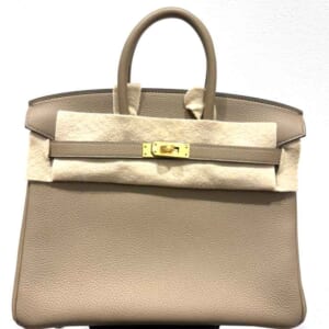 エルメス バーキン25 ベージュマルファ トゴ ゴールド金具 K刻印
