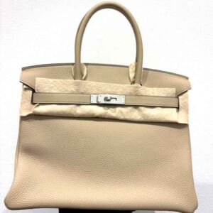 エルメス バーキン30 トレンチ トゴ シルバー金具 K刻印