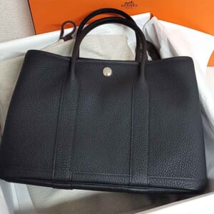 エルメス ガーデンパーティTPM 黒 ネゴンダ シルバー金具 K刻印