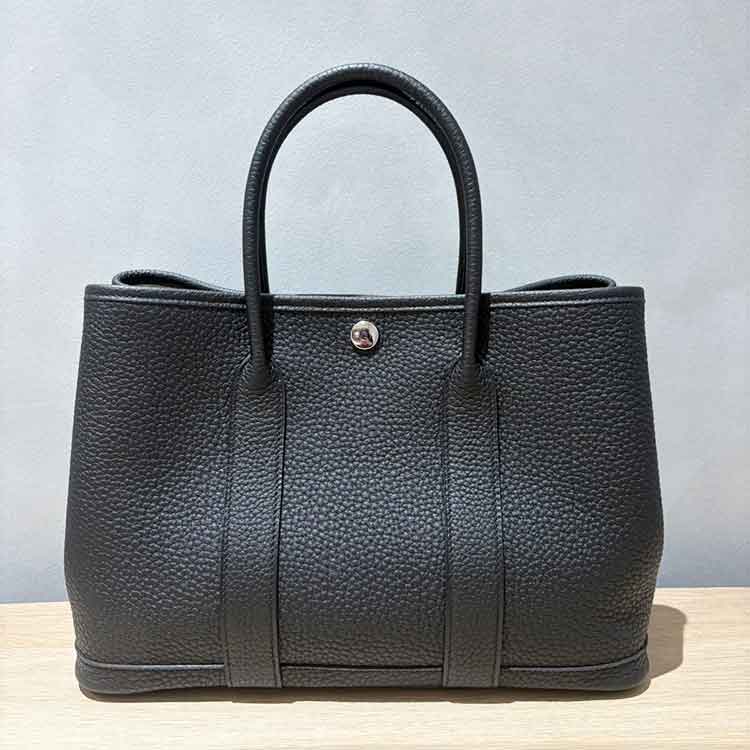 エルメス ガーデンパーティTPM 黒 ネゴンダ シルバー金具 W刻印