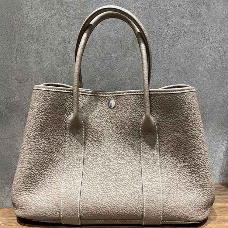 エルメス ガーデンパーティPM エトゥープ ネゴンダ シルバー金具 W刻印