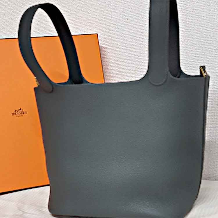 エルメス ピコタンロックMM ヴェールマングローブ トリヨンクレマンス ゴールド金具 K刻印