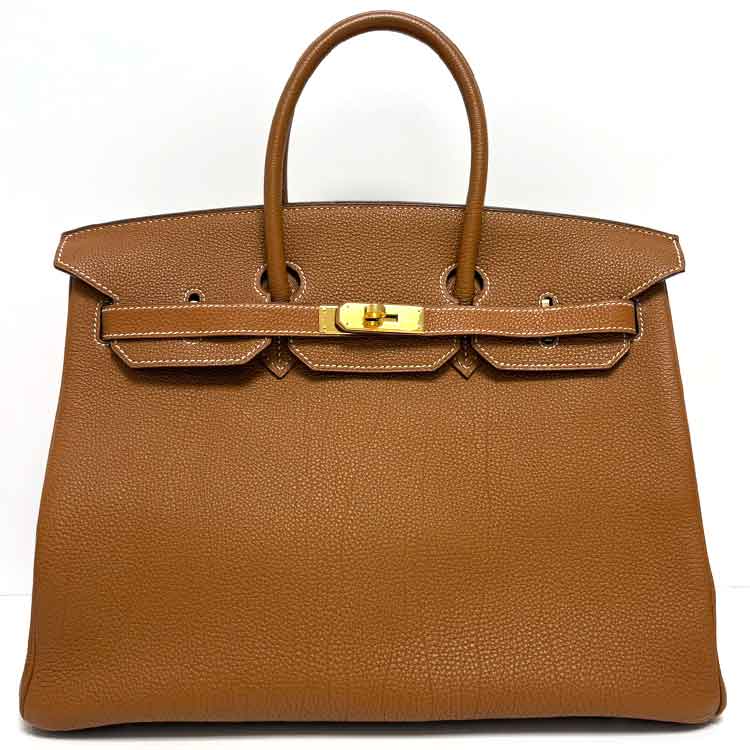 エルメス バーキン35 ゴールド トゴ ゴールド金具 □K刻印