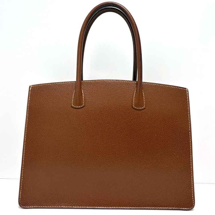 エルメス ホワイトバスPM ゴールド クシュベル ゴールド金具 □G刻印