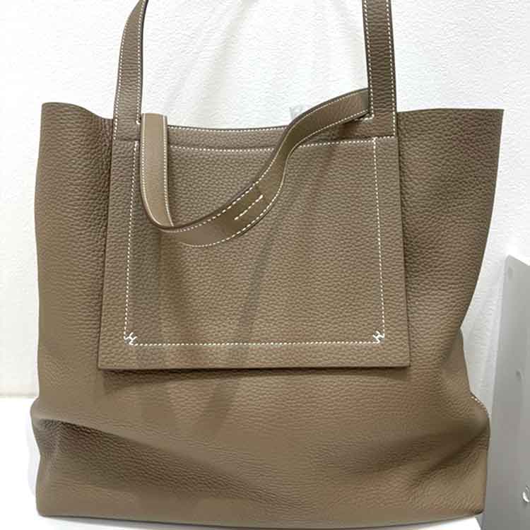 エルメス カバセリエ46 エトゥープ トリヨンクレマンス W刻印