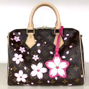 ルイ・ヴィトン LV×TM モノグラム スピーディ・バンドリエール25 コラボコレクション サクラブラウン ゴールド金具 M14174