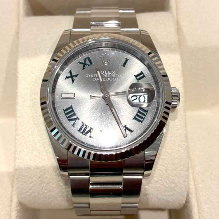 ロレックス デイトジャスト 36mm スレート SS/K18ホワイトゴールド ジュビリーブレス 126234