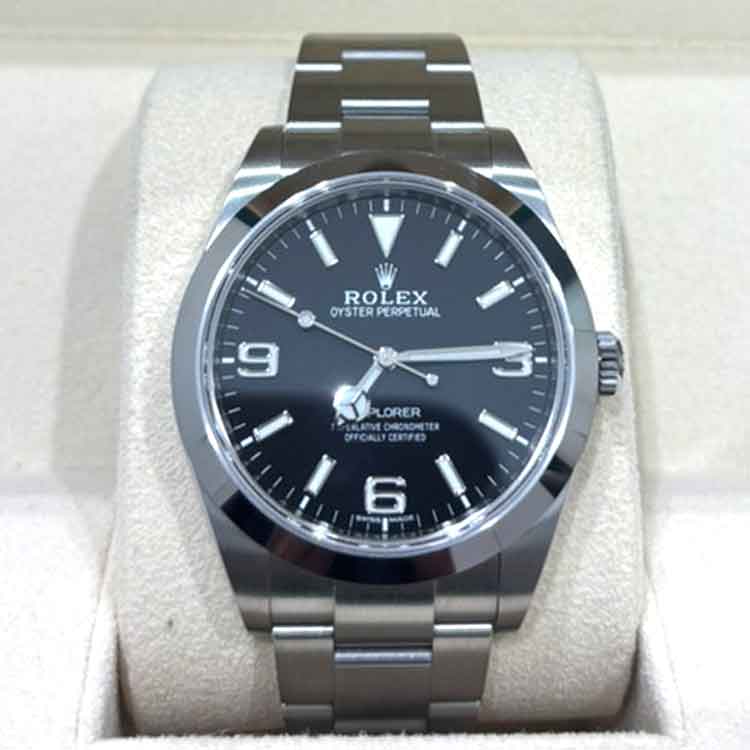 ロレックス エクスプローラー1 39mm 黒 SS オイスターブレスレット ランダムシリアル