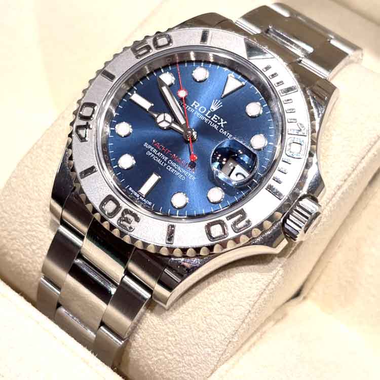 ロレックス ヨットマスター 40mm ブルー SS/PT オイスターブレス 116622