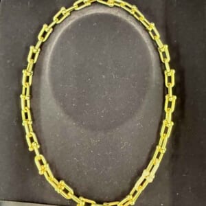 ティファニー ハードウェア ミディアム リンク ネックレス K18イエローゴールド ダイヤモンド 1.39ct 70751135