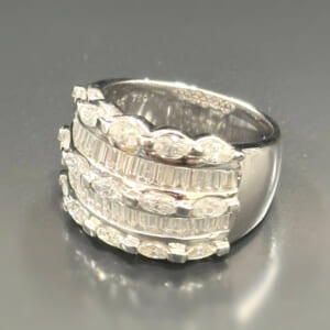 18金(K18) ダイヤリング ホワイトゴールド