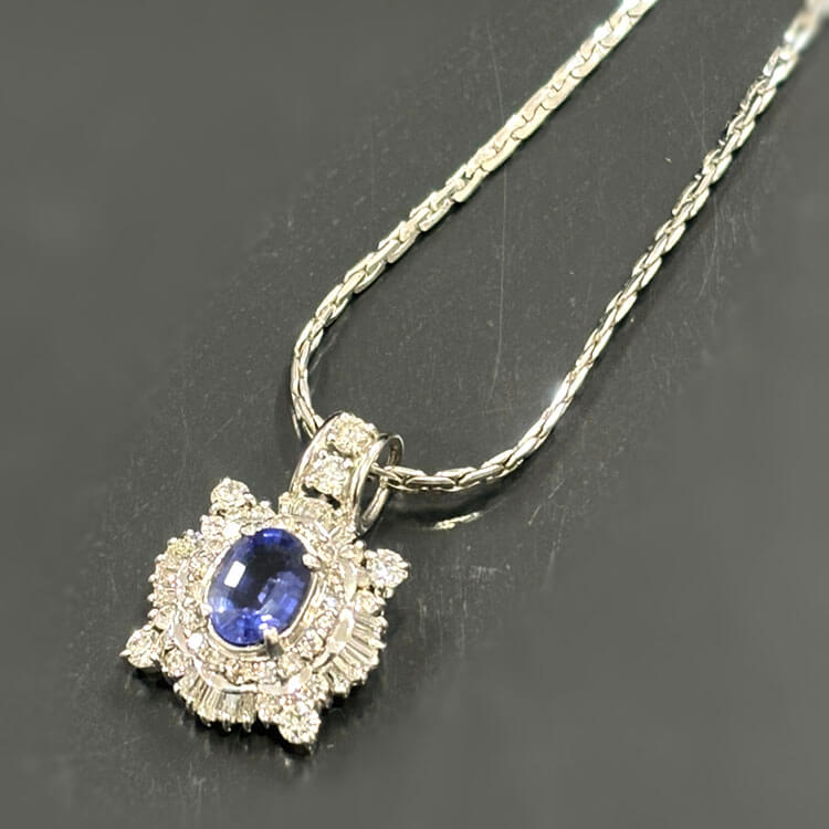 サファイア×ダイヤンド ネックレス