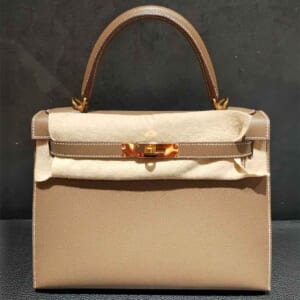 エルメス ケリー28 セリエ(外縫い) エトゥープ エプソン ゴールド金具 Y刻印