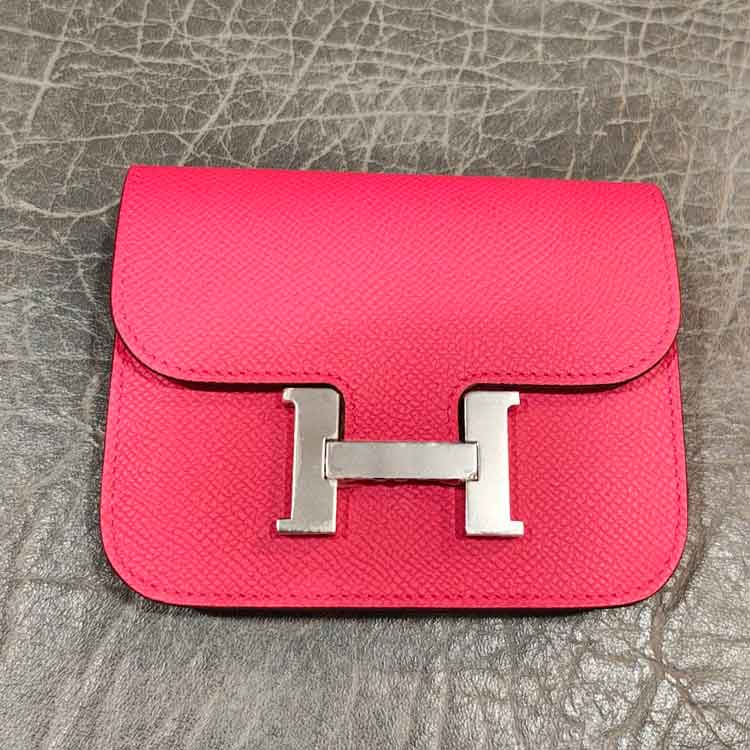 エルメス コンスタンススリム ローズメキシコ エプソン シルバー金具 W刻印