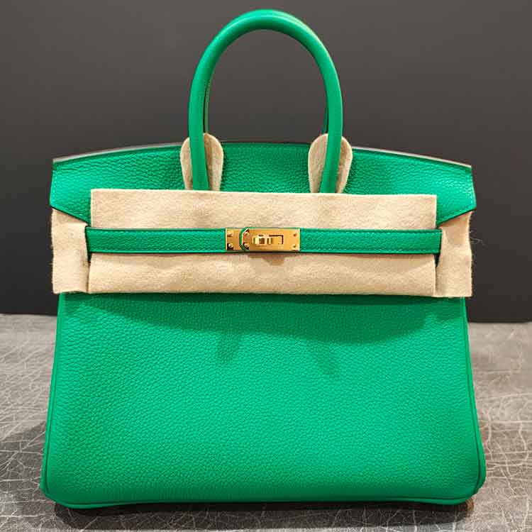 エルメス バーキン25 ミント トゴ ゴールド金具 K刻印