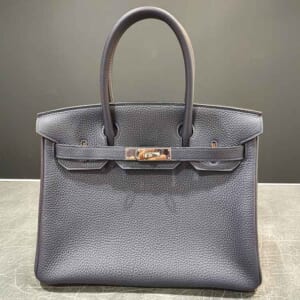 エルメス バーキン25 ブルーニュイ トゴ シルバー金具 Y刻印