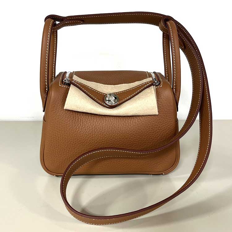 エルメス リンディミニ ゴールド トリヨンクレマンス シルバー金具 K刻印