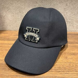 エルメス デイヴィス・Hセリエ キャップ57 黒 コットン100％ H232030N