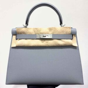 エルメス ケリー28 セリエ(外縫い) グリパンタン エプソン シルバー金具 K刻印