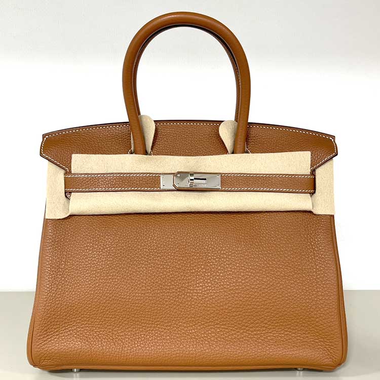 エルメス バーキン30 ゴールド トゴ シルバー金具