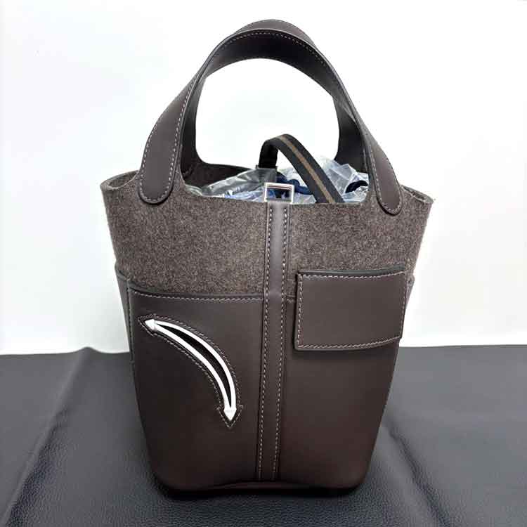 エルメス ピコタンロックPM ゴーチーム エベンヌ スイフト/フェルト シルバー金具 W刻印