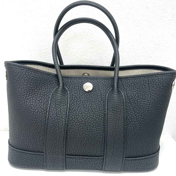 エルメス ネオ・ガーデン23 黒 ネゴンダ シルバー金具 K刻印