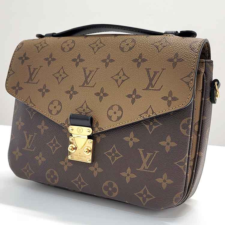 ルイ・ヴィトン モノグラム・リバース ポシェット・メティスMM ノワール ゴールド金具 M44876