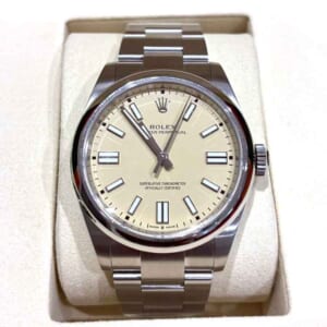 ロレックス オイスター パーペチュアル 41mm ベージュ SS オイスターブレス 134200