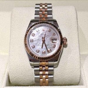 ロレックス デイトジャスト ホワイトシェル文字盤 10Pダイヤモンド SS/K18ピンクゴールド