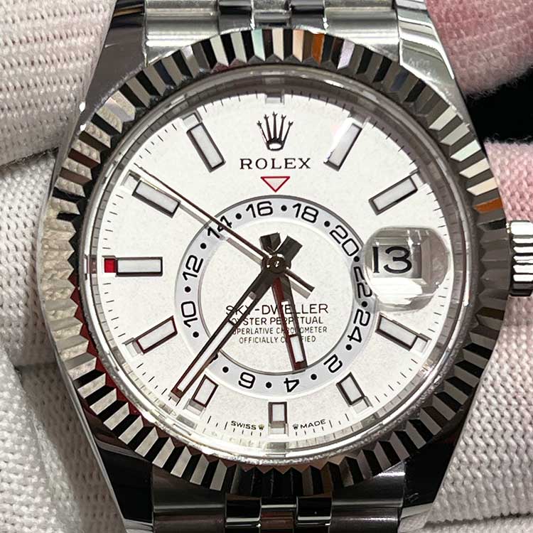 ロレックス スカイドゥエラー 42mm ホワイト文字盤 SS/K18ホワイトゴールド 336934