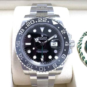 ロレックス GMTマスター2 40mm ブラック文字盤 SS オイスター 126710GRNR