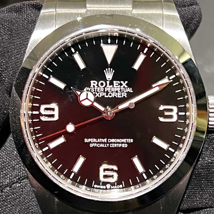 ロレックス エクスプローラー1 40mm ブラック文字盤 SS 224270