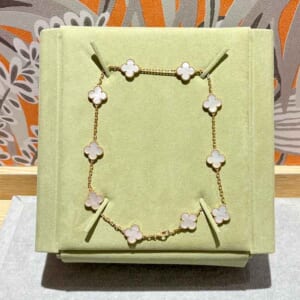 ヴァン クリーフ&アーペル ヴィンテージ アルハンブラ ネックレス 10モチーフ K18イエローゴールド マザーオブパール VCARA42800