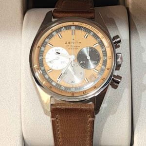 ゼニス クロノマスター オリジナル リミテッドエディション ホディンキー サーモンオパライン文字盤 38mm SS