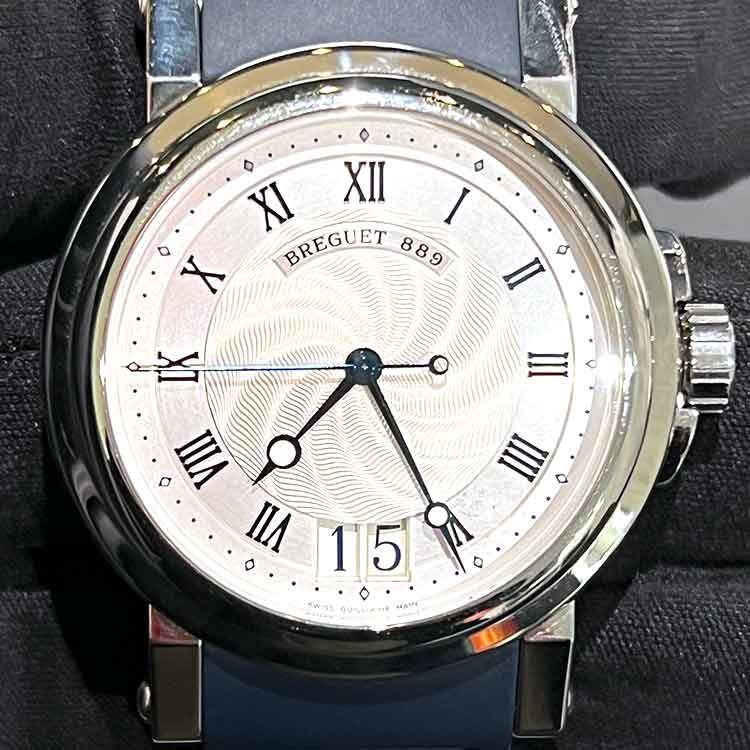 ブレゲ マリーン2 ラージデイト 39mm シルバー文字盤 SS/ラバー 5817ST/12/5V8