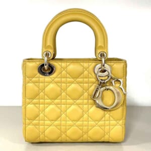 クリスチャン・ディオール MY ABCDior レディディオール マスタード ラムスキン ゴールド金具 M0538