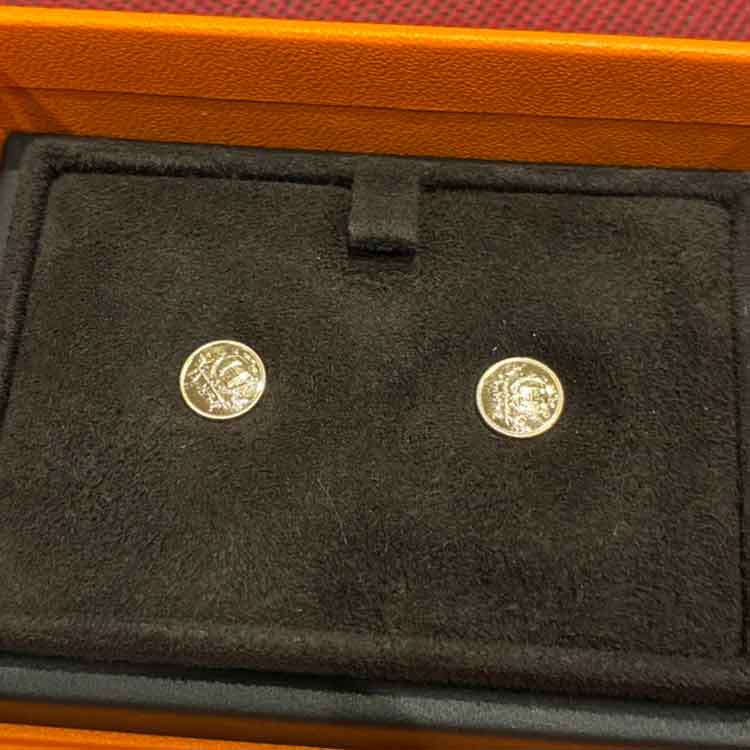 エルメス エクスリブリスTPM ピアス K18ピンクゴールド