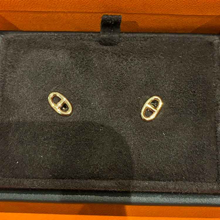 エルメス ファランドールTPM ピアス K18ピンクゴールド