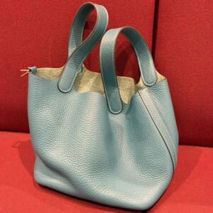 エルメス ピコタンロックPM ブルージーン トリヨンクレマンス シルバー金具 □O刻印