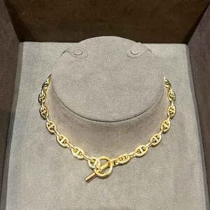 エルメス シェーヌ・ダンクルPM ネックレス 43コマ K18イエローゴールド