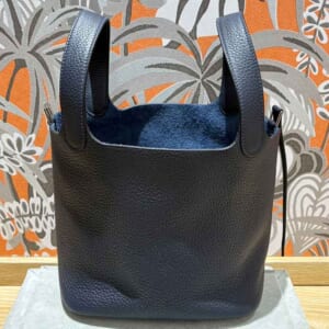 エルメス ピコタンロックPM ブルーニュイ トリヨンクレマンス シルバー金具 K刻印