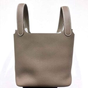 エルメス ピコタンロックPM エトゥープ トリヨンクレマンス シルバー金具 K刻印