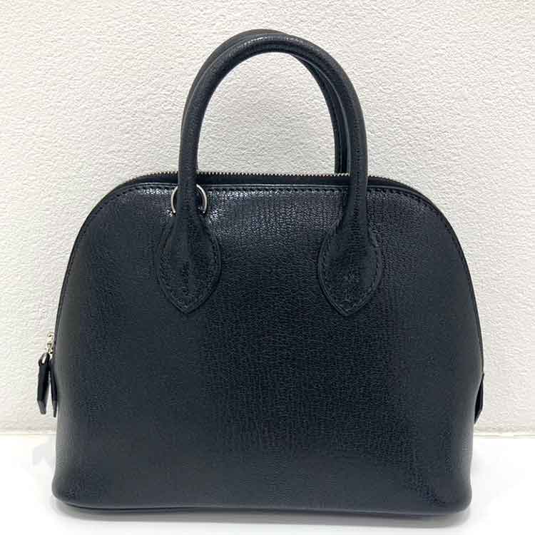 エルメス ボリード1923ミニ サングル コルタージュ 黒 シェブルシャムキャラ シルバー金具 K刻印