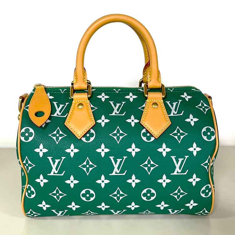 ルイ・ヴィトン モノグラム スピーディP9バンドリエール25 ヴェール カーフレザー ゴールド金具 M24423