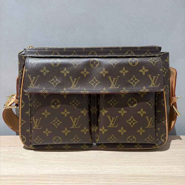 ルイ・ヴィトン モノグラム ヴィバ・シテ レッド ゴールド金具 M51163