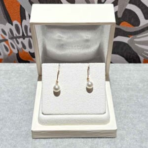 ミキモト パール ピアス K18イエローゴールド ダイヤモンド