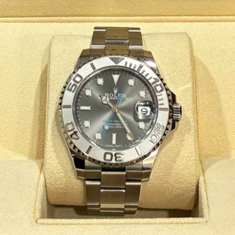 ロレックス ヨットマスター 37mm ダークロジウム SS/PT950 自動巻き オイスターブレス 268622 ランダム